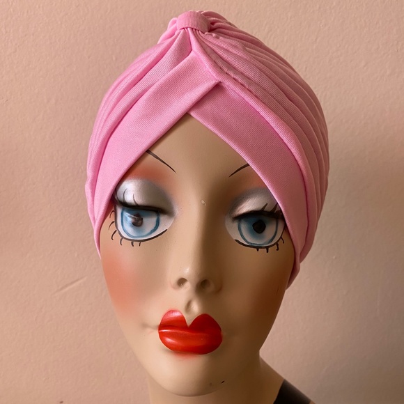 Stunning Baby Pink retro pinup style turban - Picture 4 of 6